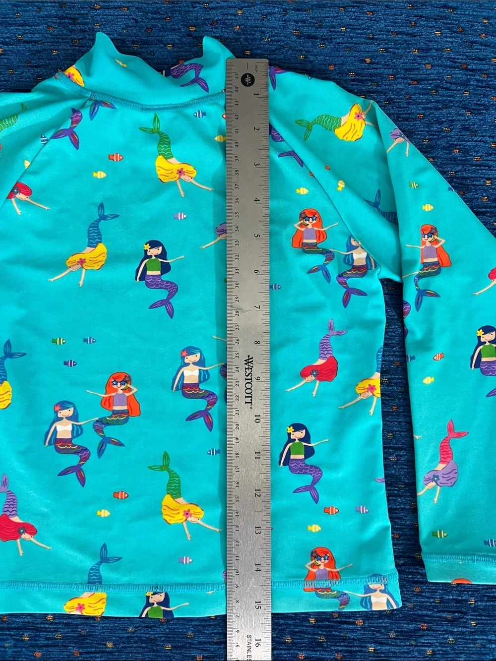 Hanna Andersson Turquoise Mermaid Print Rashguard size 5 or 110cm